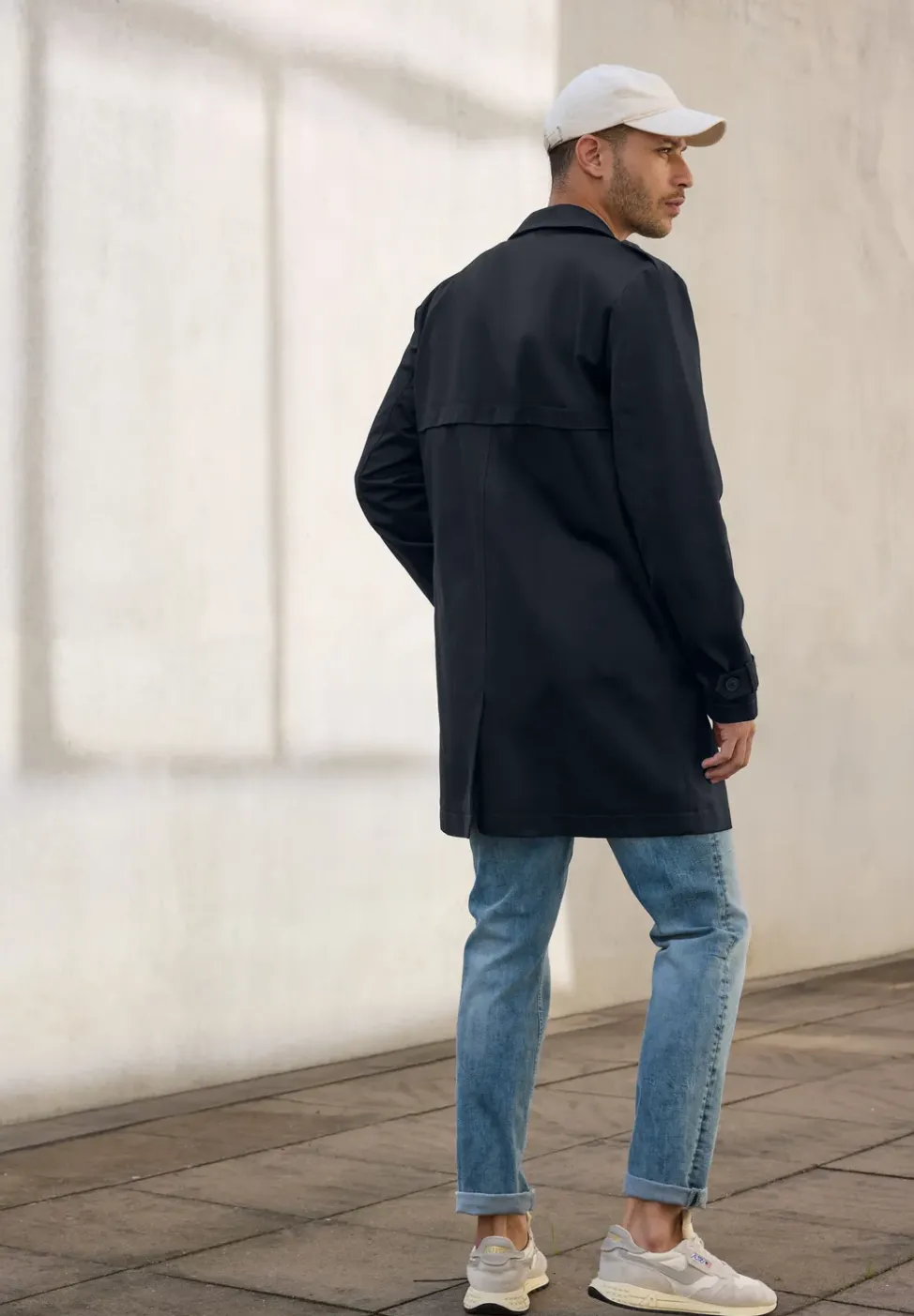 Twill trenchcoat