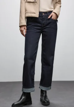 Uitgerolde straight leg jeans