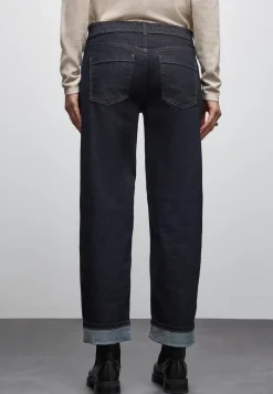Uitgerolde straight leg jeans