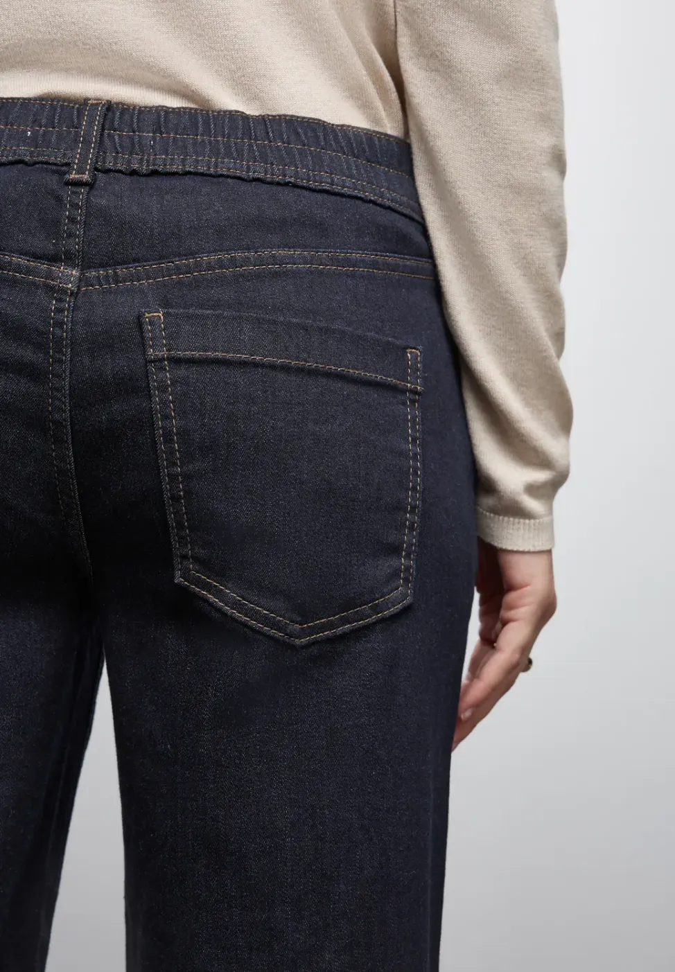 Uitgerolde straight leg jeans