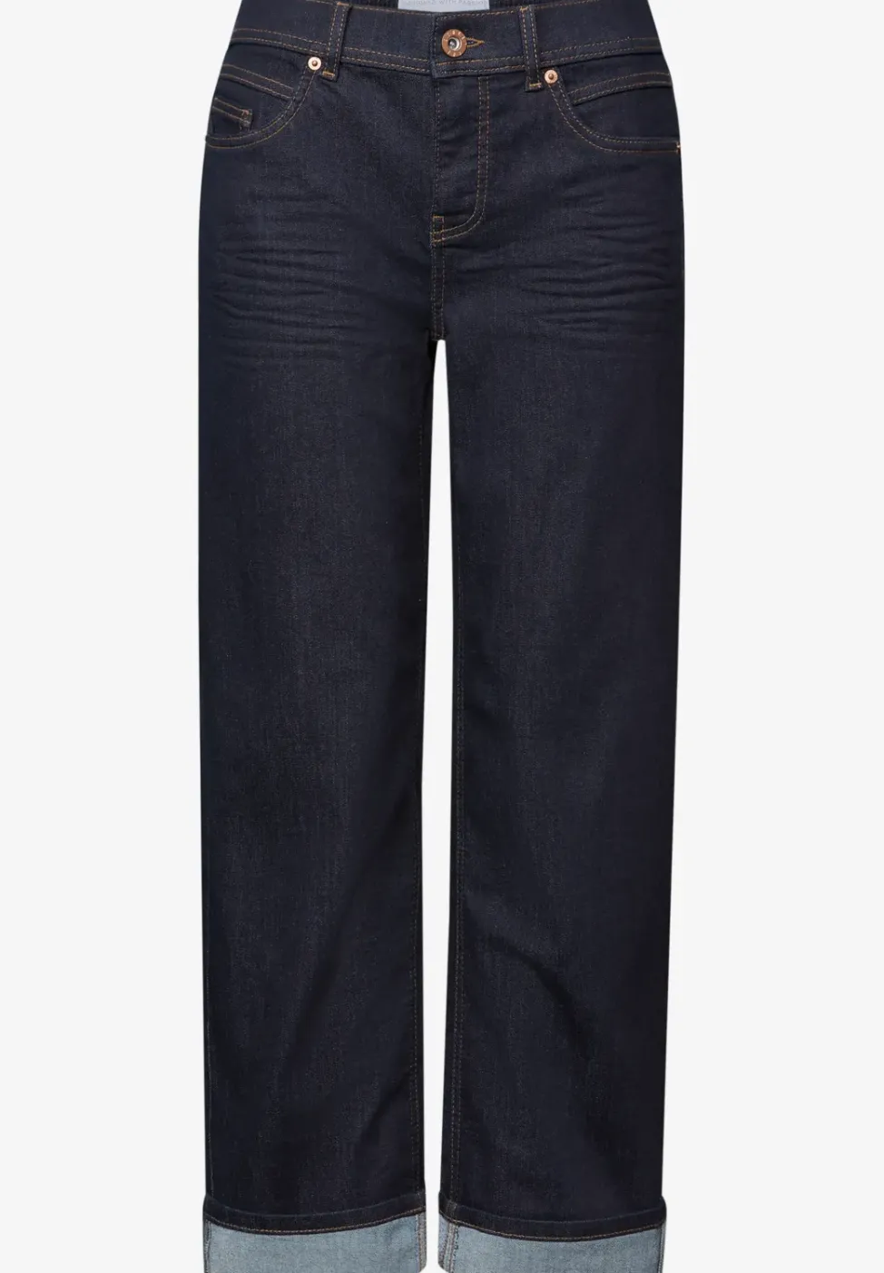 Uitgerolde straight leg jeans