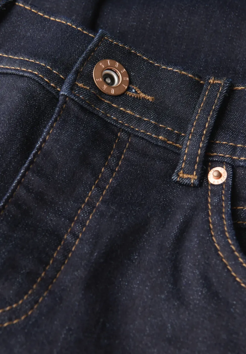 Uitgerolde straight leg jeans