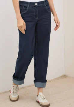 Uitgerolde straight leg jeans