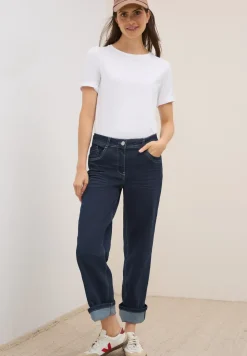 Uitgerolde straight leg jeans