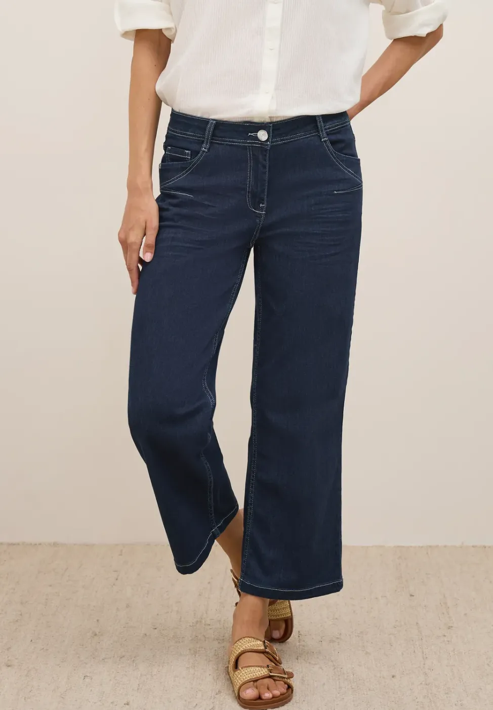 Uitgerolde Wide Legs jeans