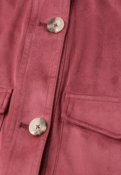 Velours jack met knoopsluiting