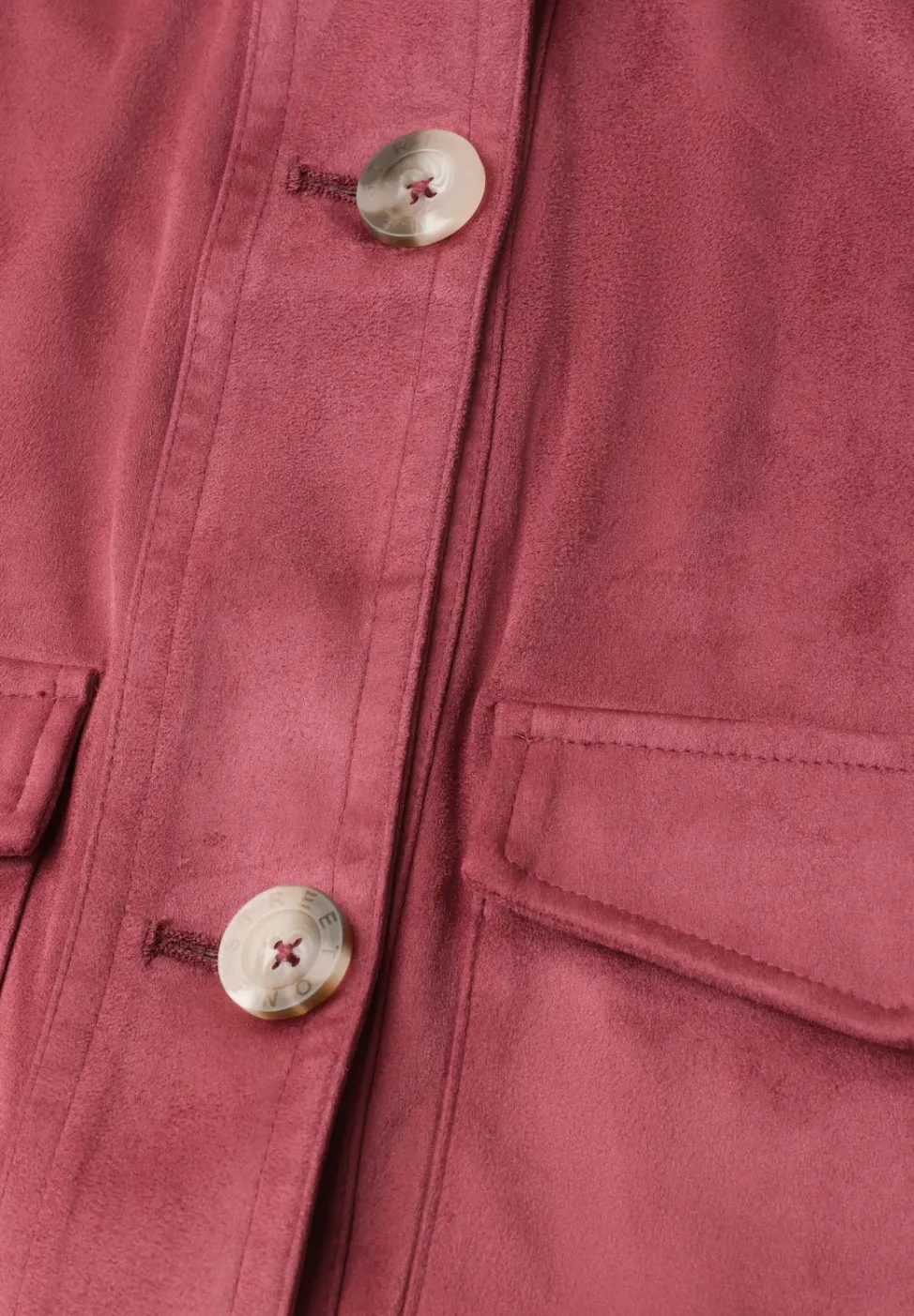 Velours jack met knoopsluiting