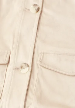 Velours jack met knoopsluiting