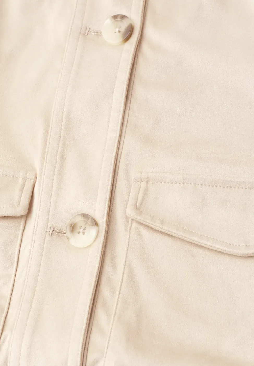 Velours jack met knoopsluiting