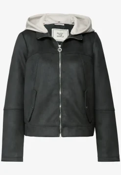 Velours jas met capuchon