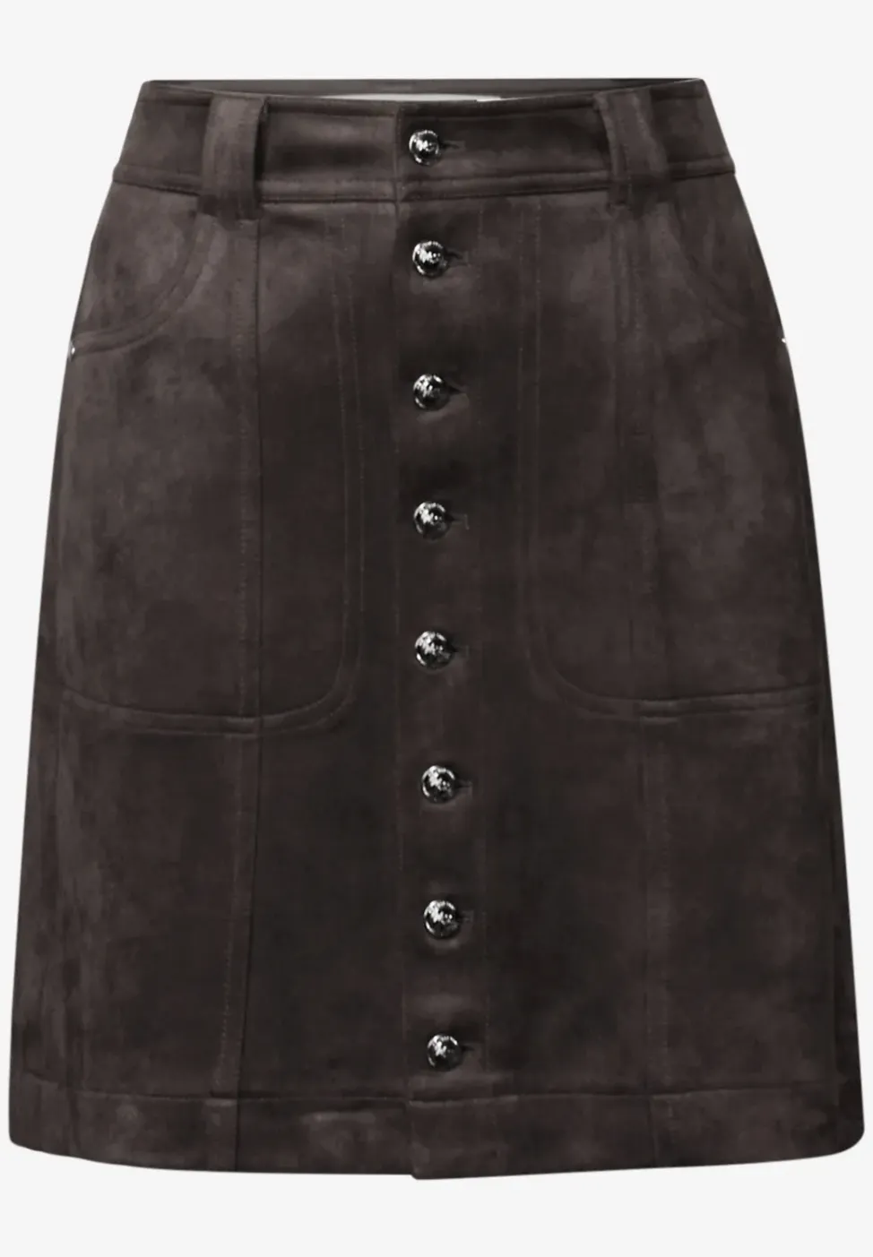 Velours rok met knopen