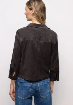 Velours overhemd blouse