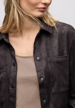 Velours overhemd blouse