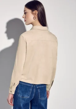 Velours overhemd blouse