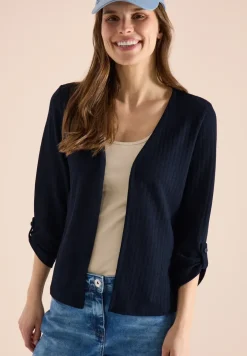 Vest met 3/4 mouwen in een gebreide look