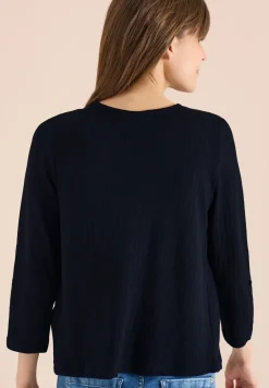 Vest met 3/4 mouwen in een gebreide look