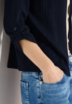 Vest met 3/4 mouwen in een gebreide look
