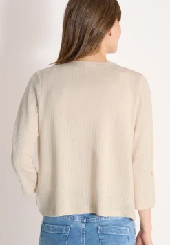 Vest met 3/4 mouwen in een gebreide look