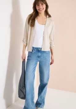 Vest met 3/4 mouwen in een gebreide look