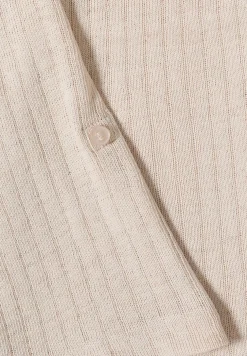 Vest met 3/4 mouwen in een gebreide look