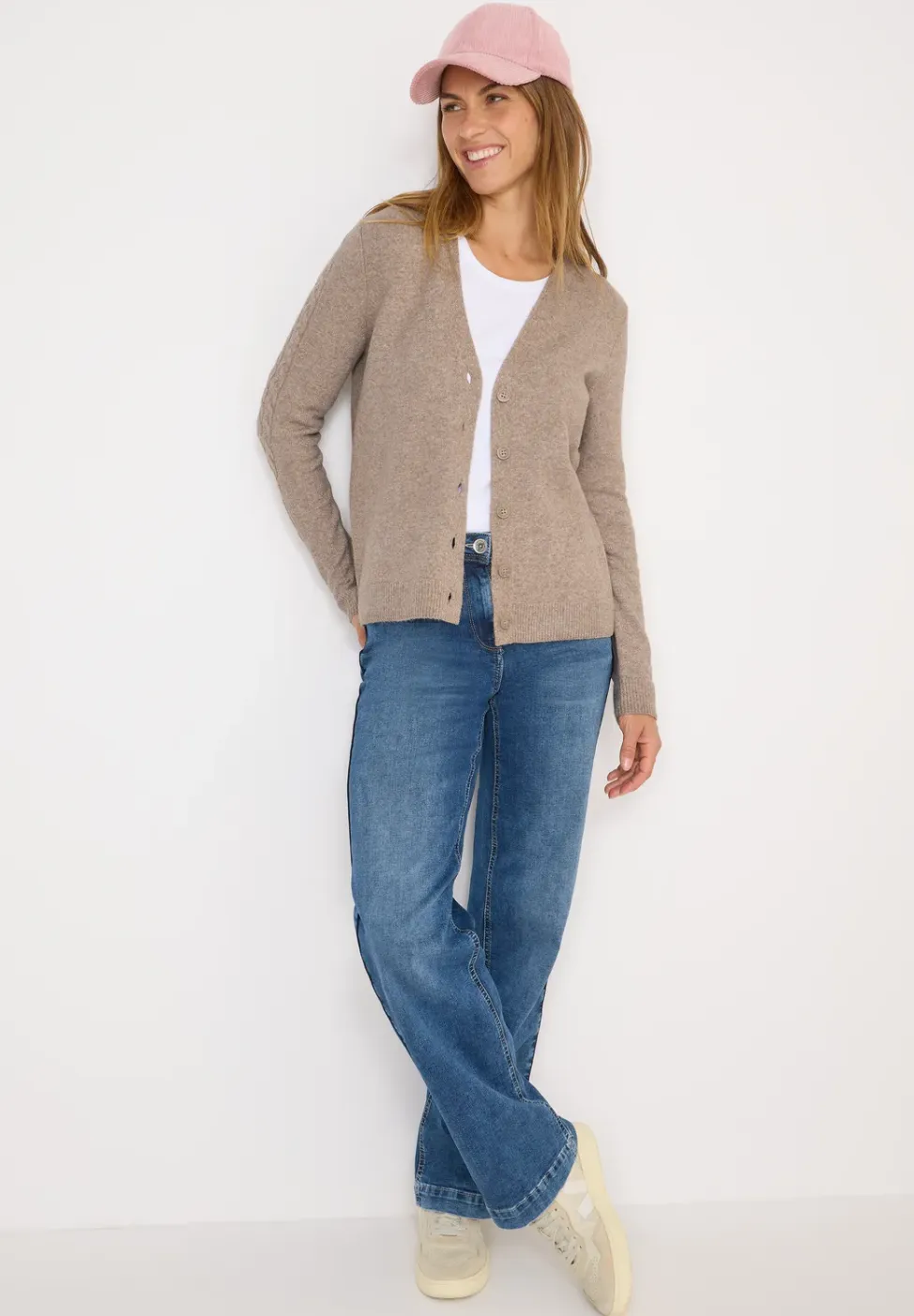 Vest met gebreide details