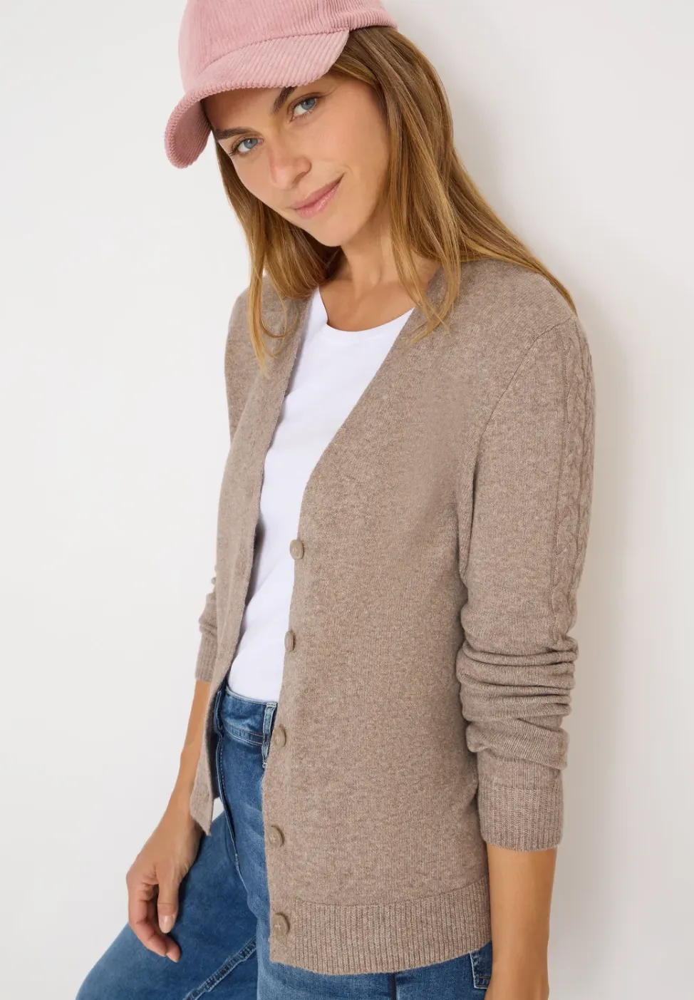 Vest met gebreide details
