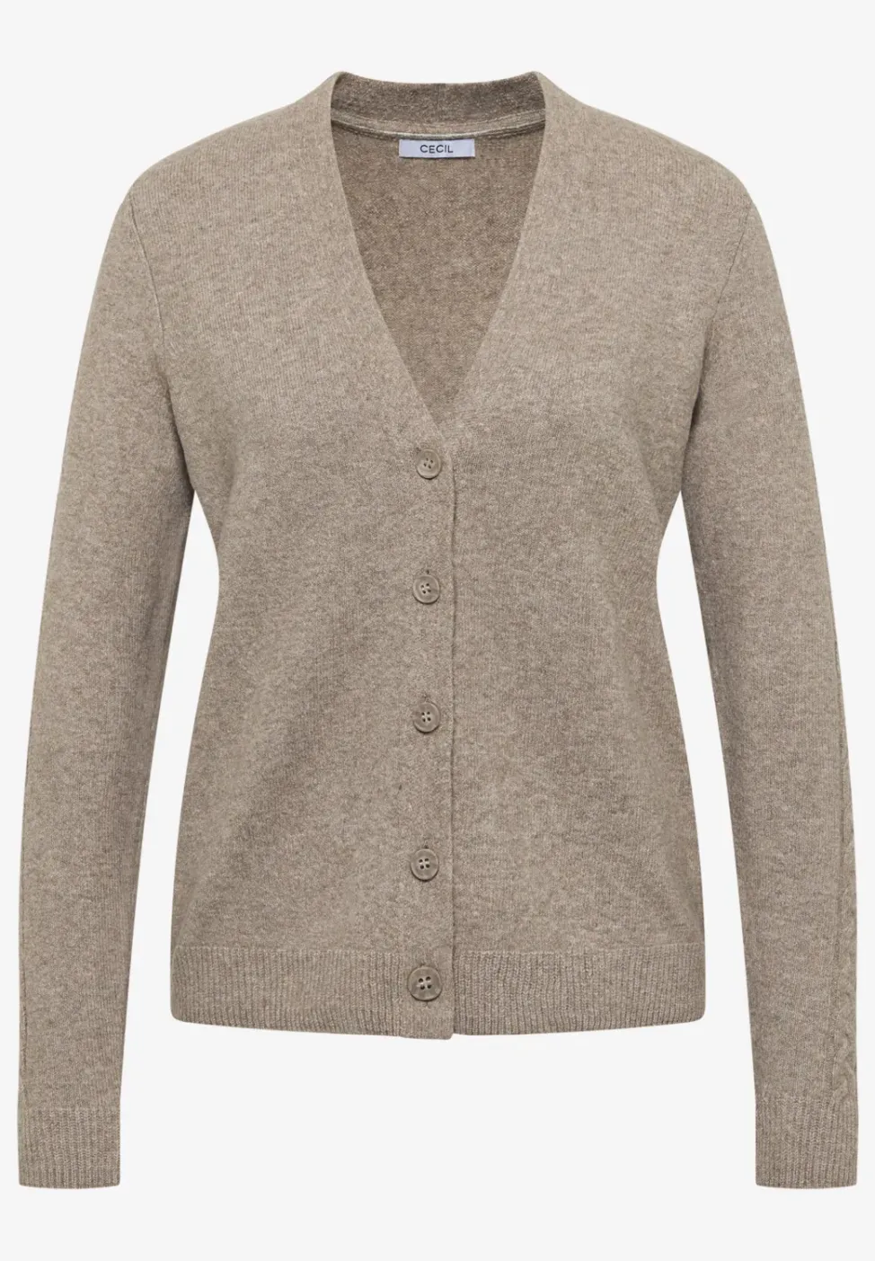 Vest met gebreide details