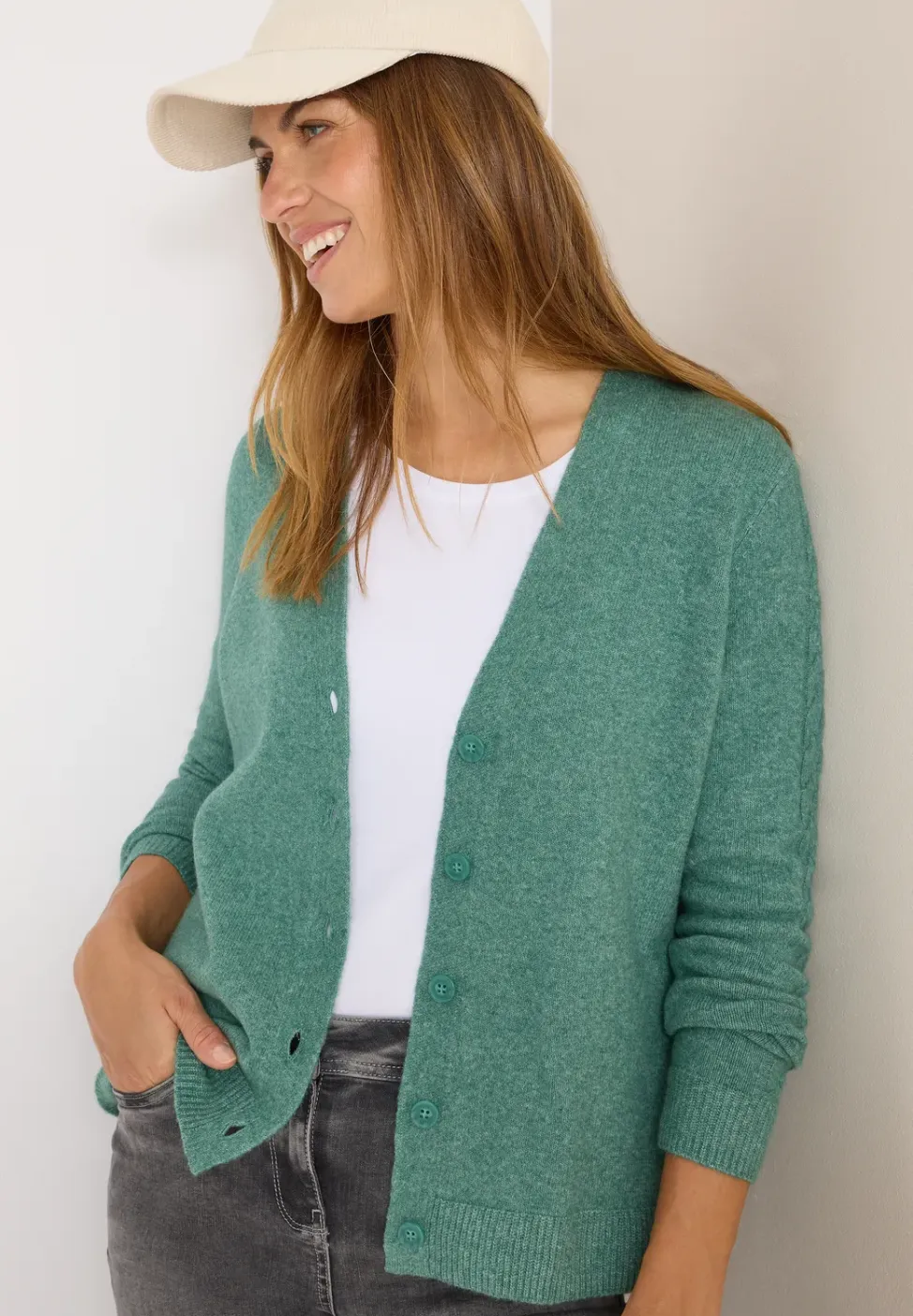 Vest met gebreide details