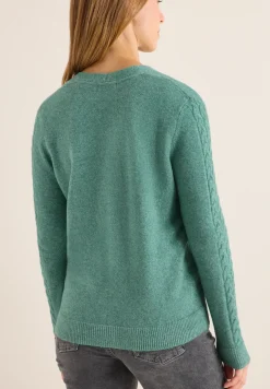 Vest met gebreide details