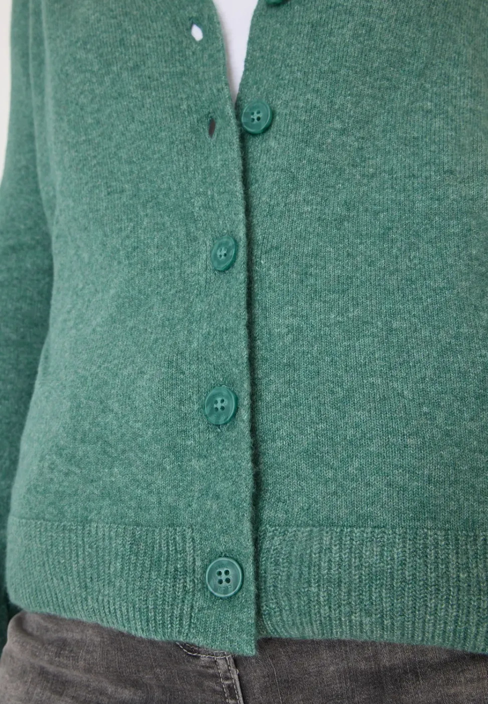Vest met gebreide details