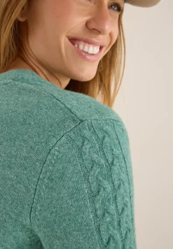Vest met gebreide details