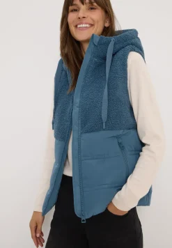 Vest met structuurmix