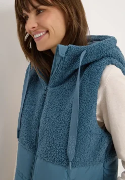 Vest met structuurmix