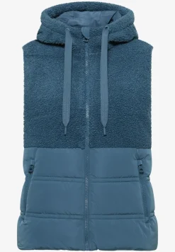 Vest met structuurmix