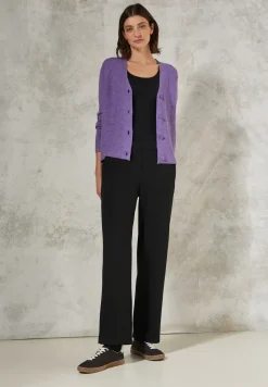 Vest met structuurmix
