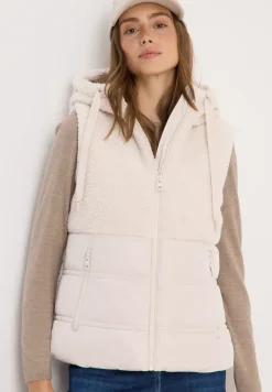 Vest met structuurmix