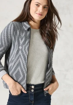 Vest met verengaren en print