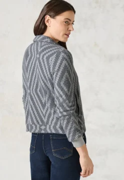 Vest met verengaren en print