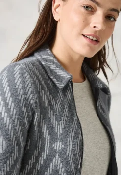 Vest met verengaren en print