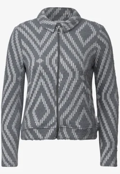 Vest met verengaren en print