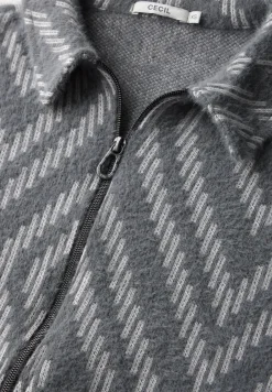 Vest met verengaren en print