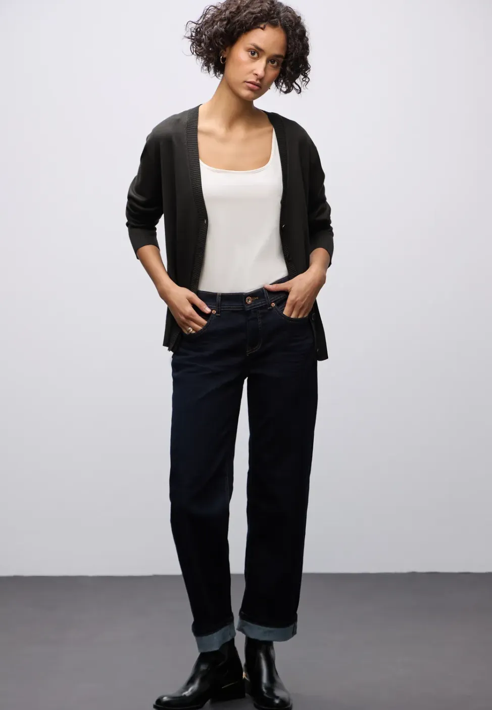 Vest met V-hals