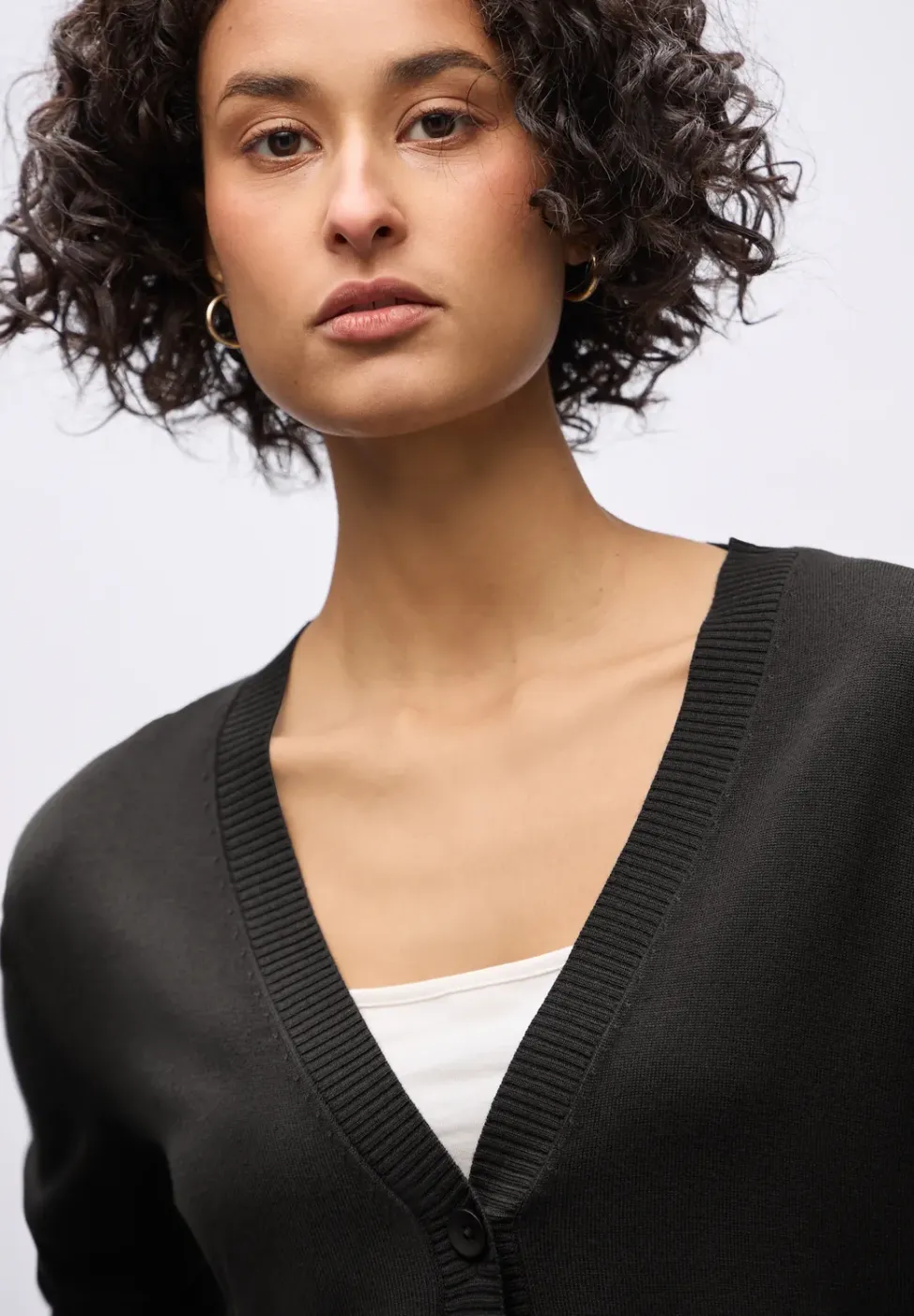 Vest met V-hals