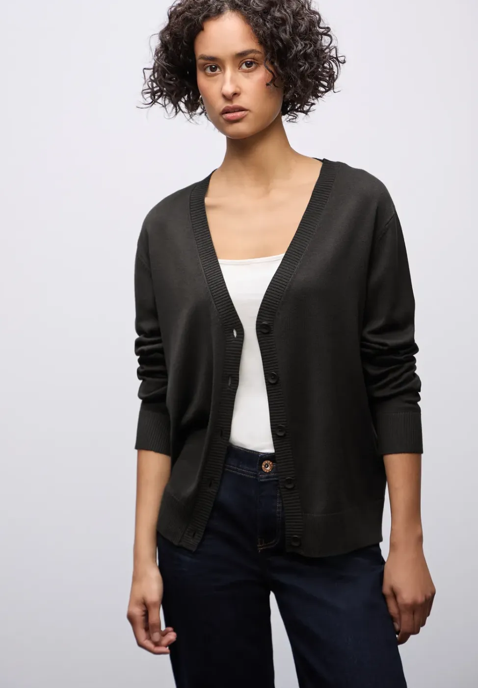 Vest met V-hals