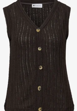 Vest met V-hals en knoopsluiting