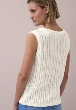 Vest met V-hals en knoopsluiting