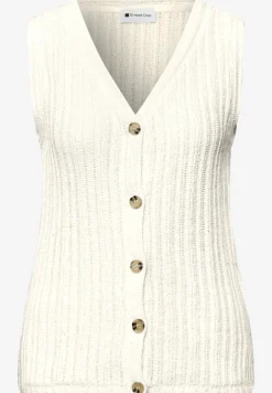 Vest met V-hals en knoopsluiting