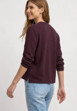 Vest met 3/4 mouwen in een gebreide look