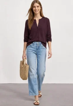 Vest met 3/4 mouwen in een gebreide look