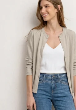 Vest met 3/4 mouwen in een gebreide look